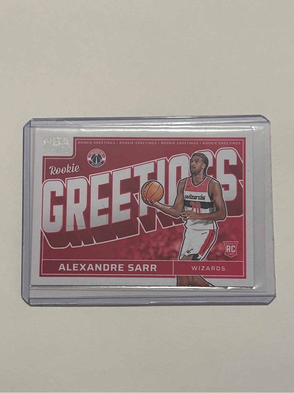 Panini Rookie Greetings - Alexandre Sarr NBA Hoops card Washington wizards - Picture 2 of 4